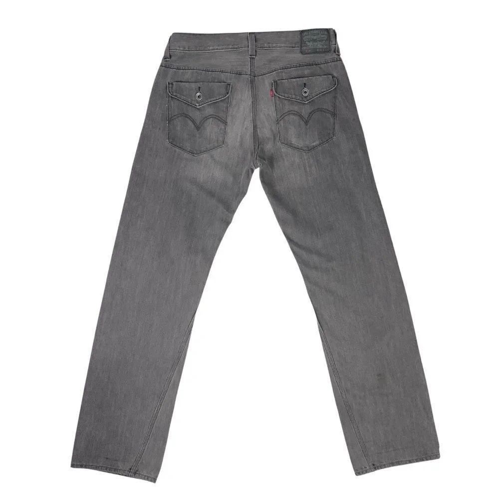 Levi's 514 Slim Straight Jeans Mens 36x34 Gray Wash Red Tab Denim